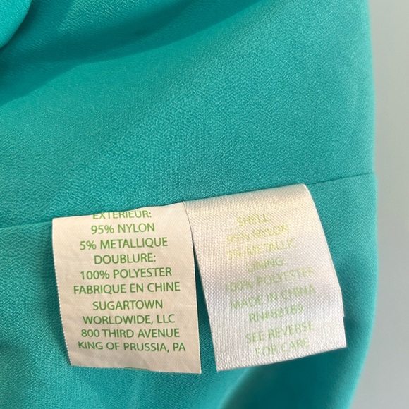 LILLY PULITZER seafoam green Jungle Lace short sleeve Erica shift dress S - Picture 5 of 10